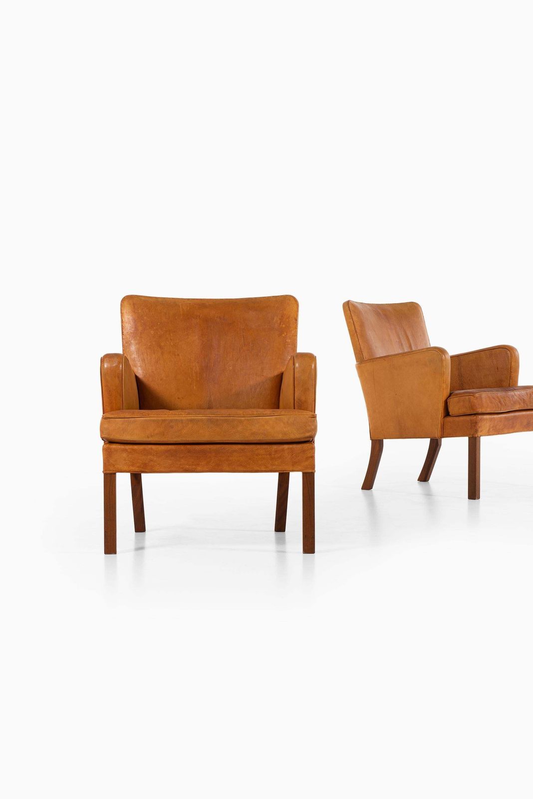 Kaare Klint Easy Chairs Model 5313 Produced By Rud. Rasmussen In Denmark photo for sale
