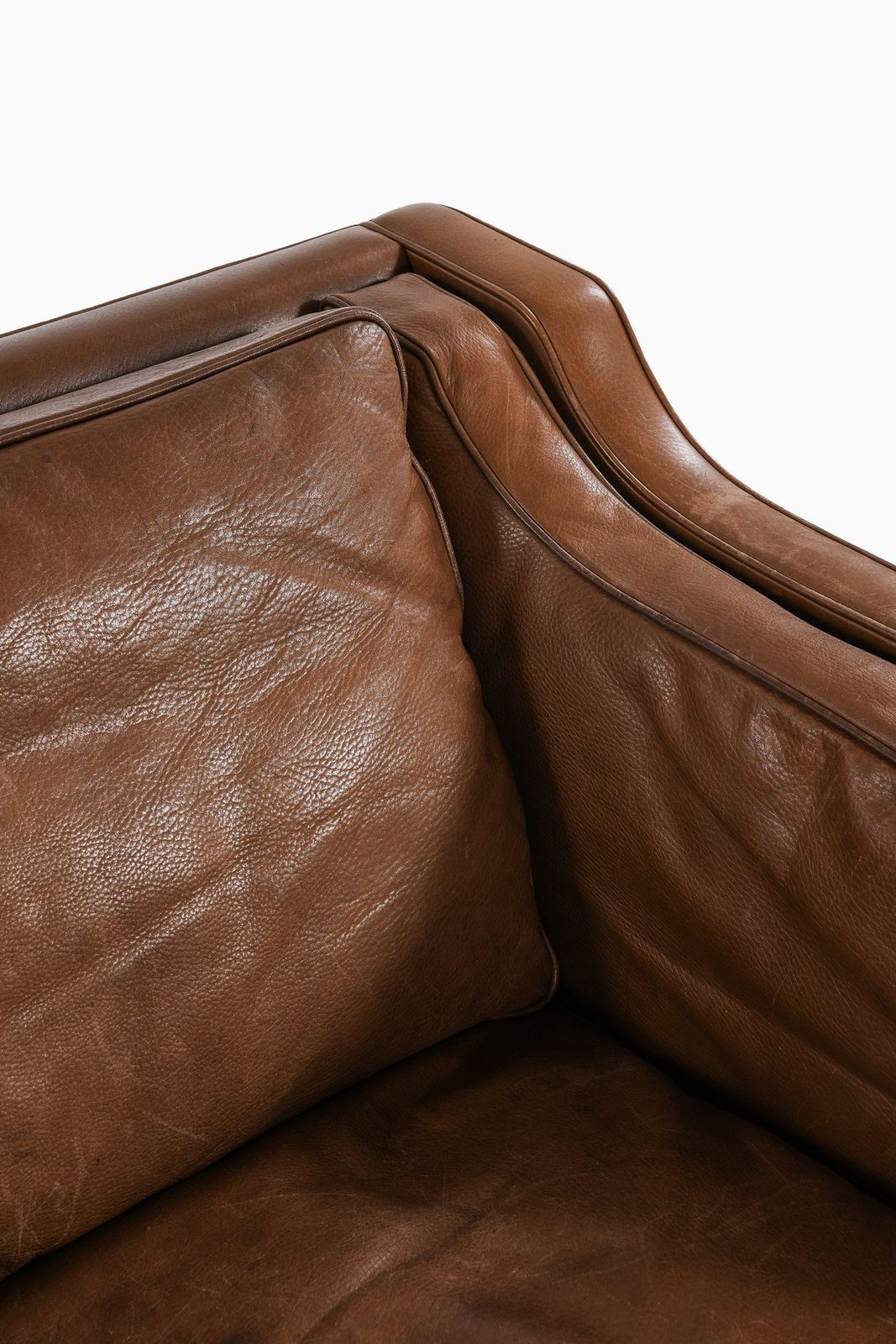 Sofa In Teak And Original Leather Model 2213 By Børge Mogensen, 1963 photo vinterior