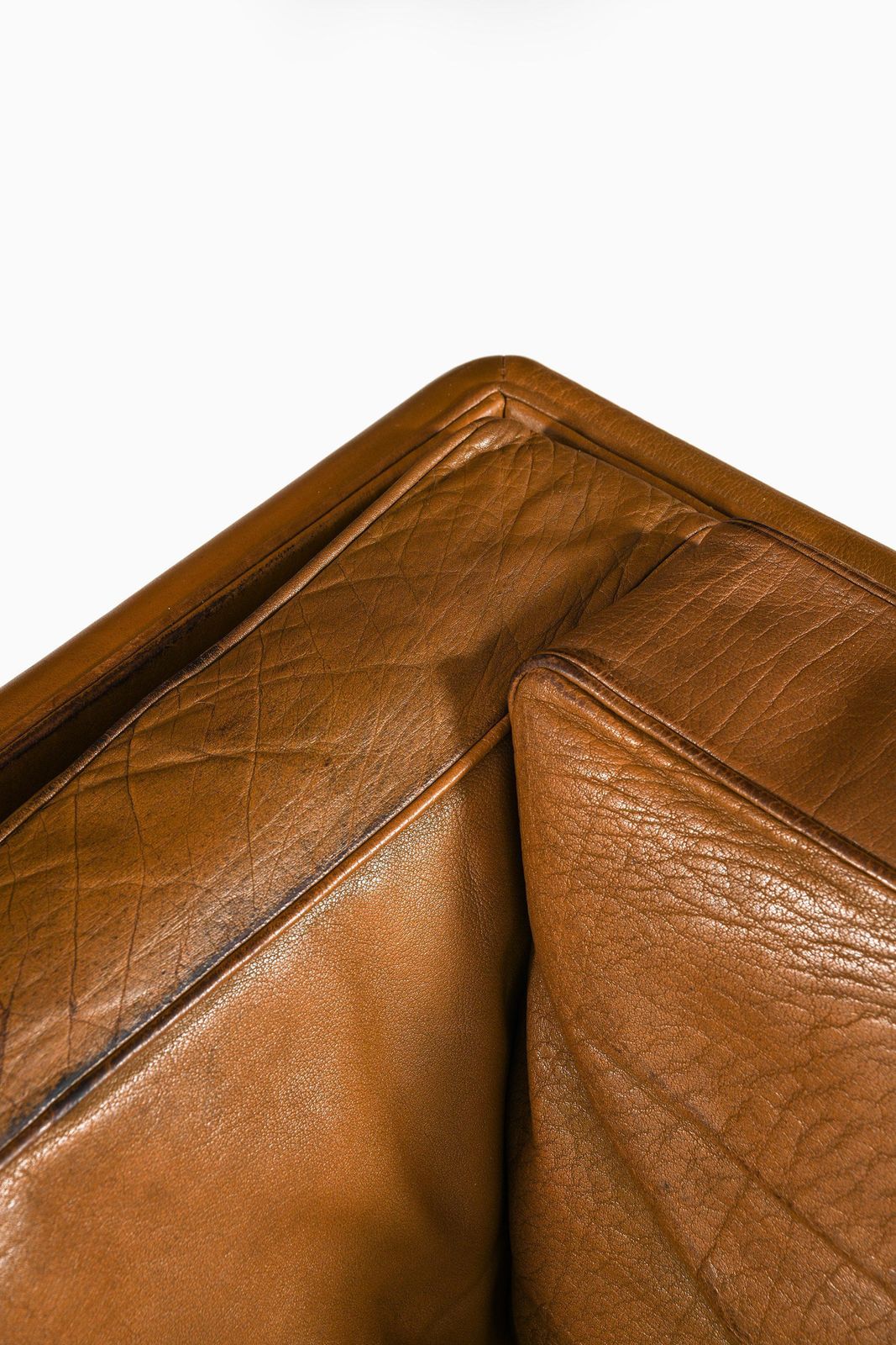Sofa In Rosewood And Original Brown Leather By Illum Wikkelsø, 1960's photo vinterior