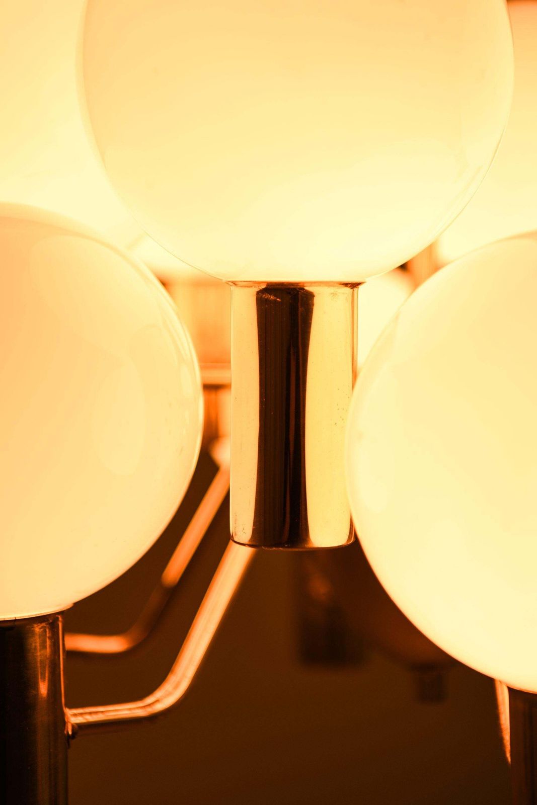Ceiling Lamp In Brass And Glass By Hans Agne Jakobsson, 1960's photo buy