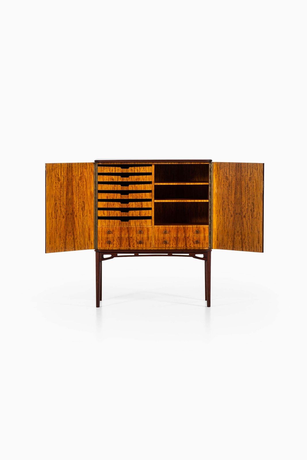 Unique Cabinet In Rosewood And Burlwood Produced In Sweden photo vinterior