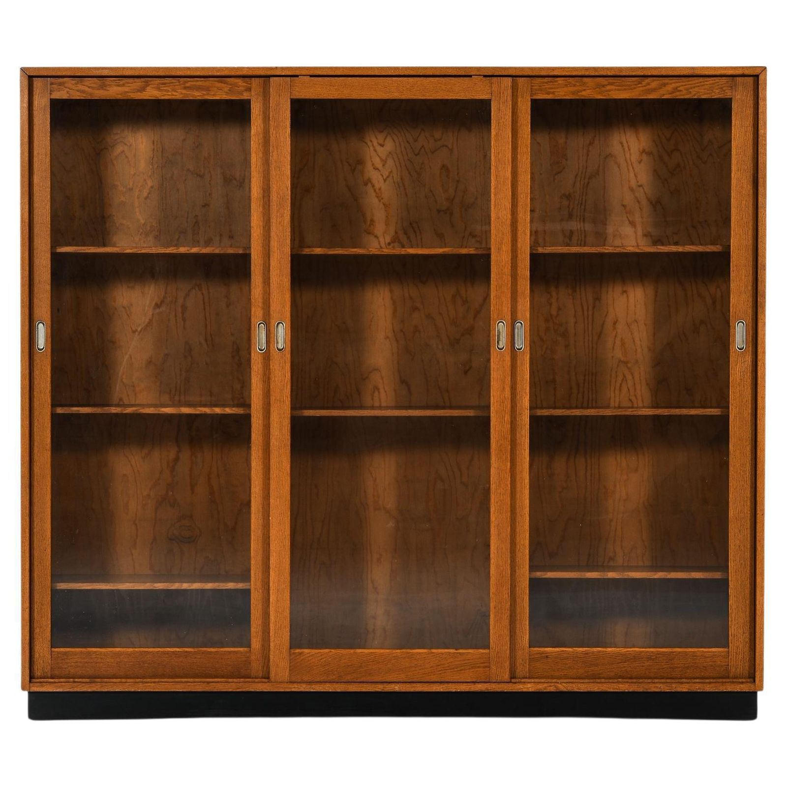 Large Display Cabinet In Oak, Pine And Metal, 1940’s