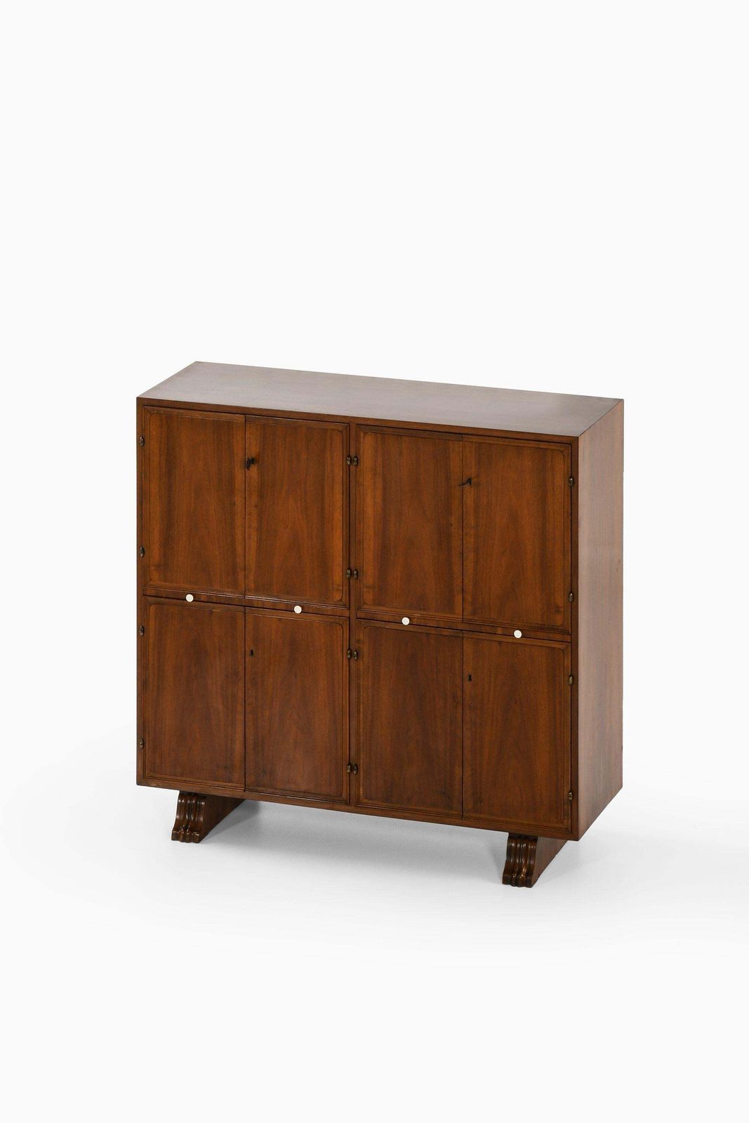 Rare Bar Cabinet In Walnut And Brass, 1930's photo furniture