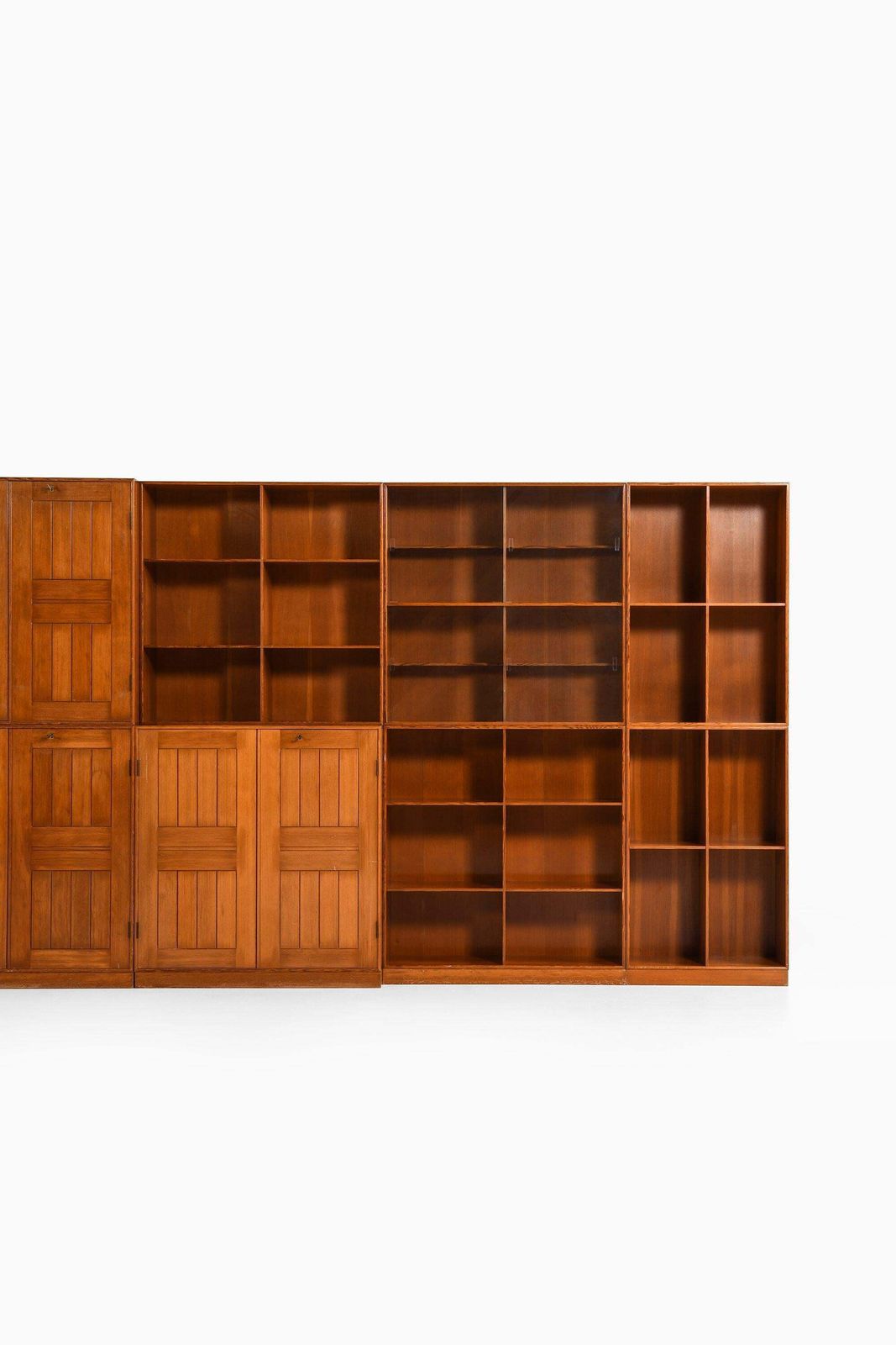 Large Set Of Bookcases In Oregon Pine, Glass By Mogens Koch, 1933 photo 16562.0