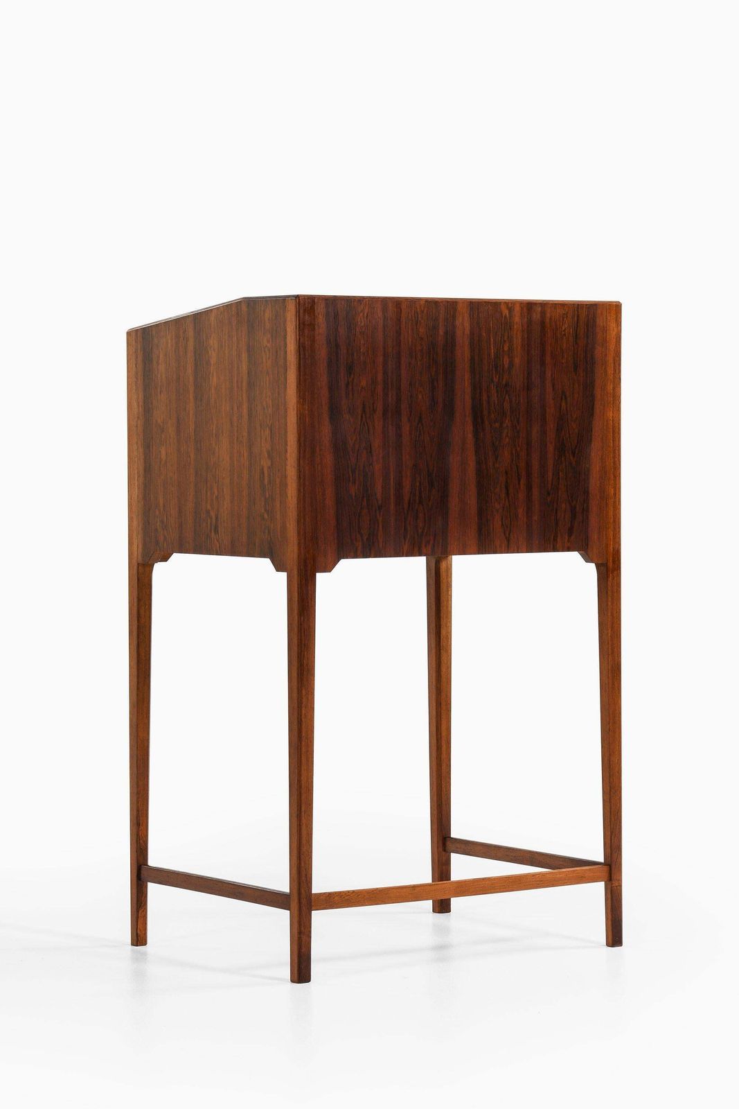 Freestanding Cabinet In Rosewood, Brass And Leather By Frits Henningsen, 1950's photo Furniture