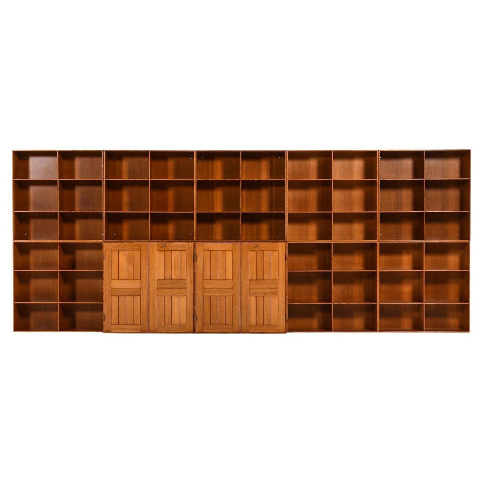 Large Set Of Bookcases In Oregon Pine By Mogens Koch, 1933