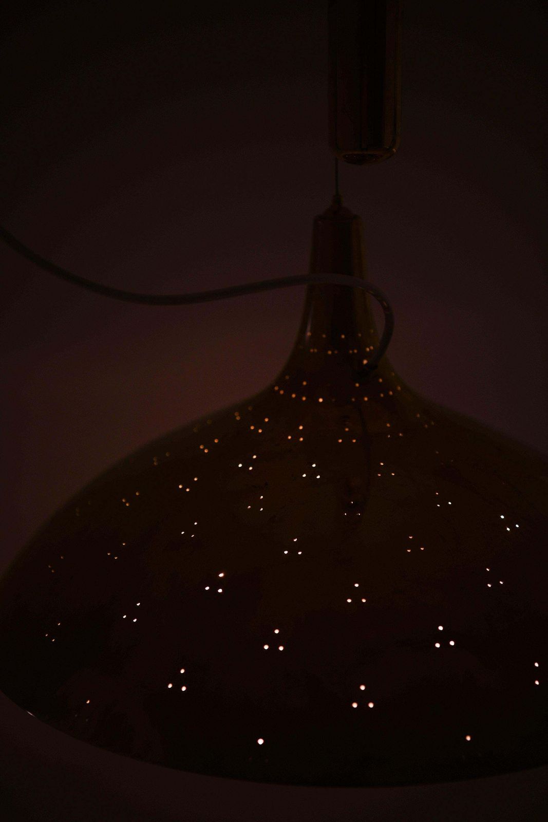 photo furniture Ceiling Lamp In Brass And Glass By Paavo Tynell, 1950's
