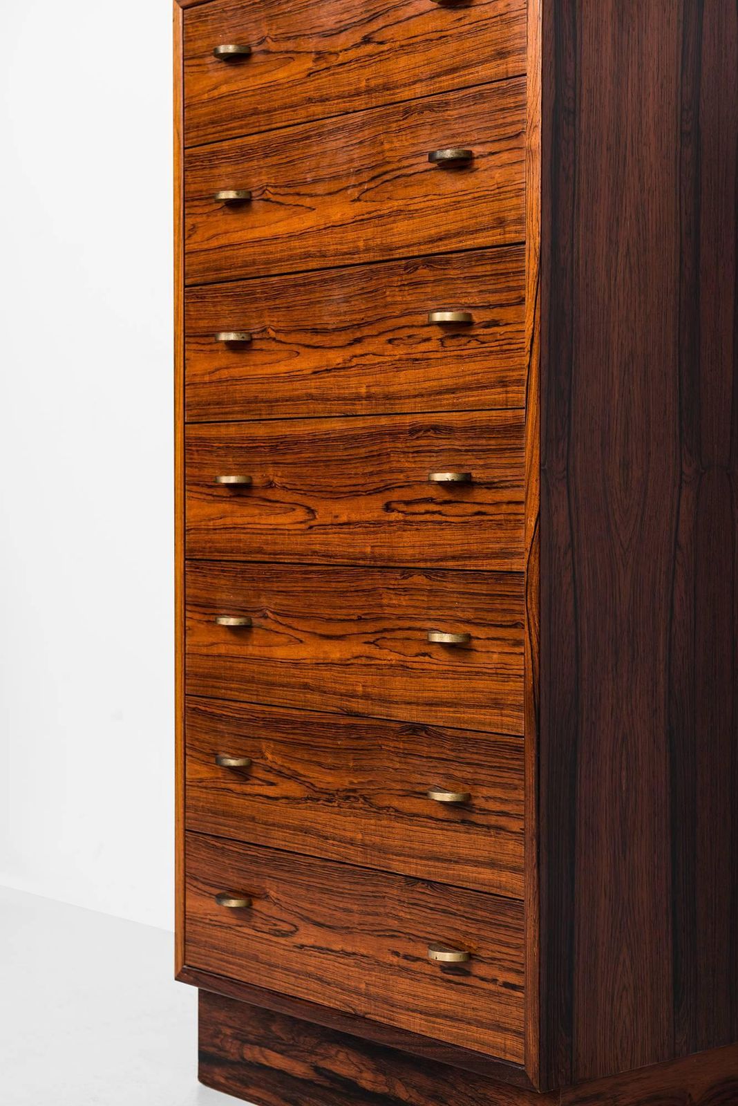 Torbjørn Afdal Bureau In Rosewood And Brass By Mellemstrans Møbelsnedkeri photo for sale