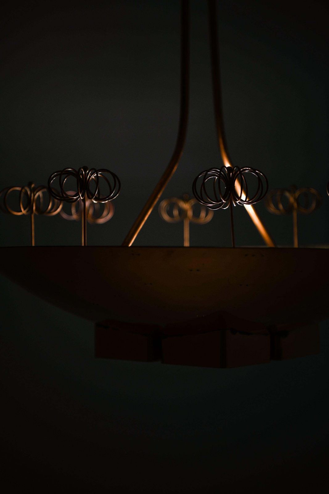 photo furniture Ceiling Lamp In Copper And Brass By Paavo Tynell, 1940's, Taito Oy