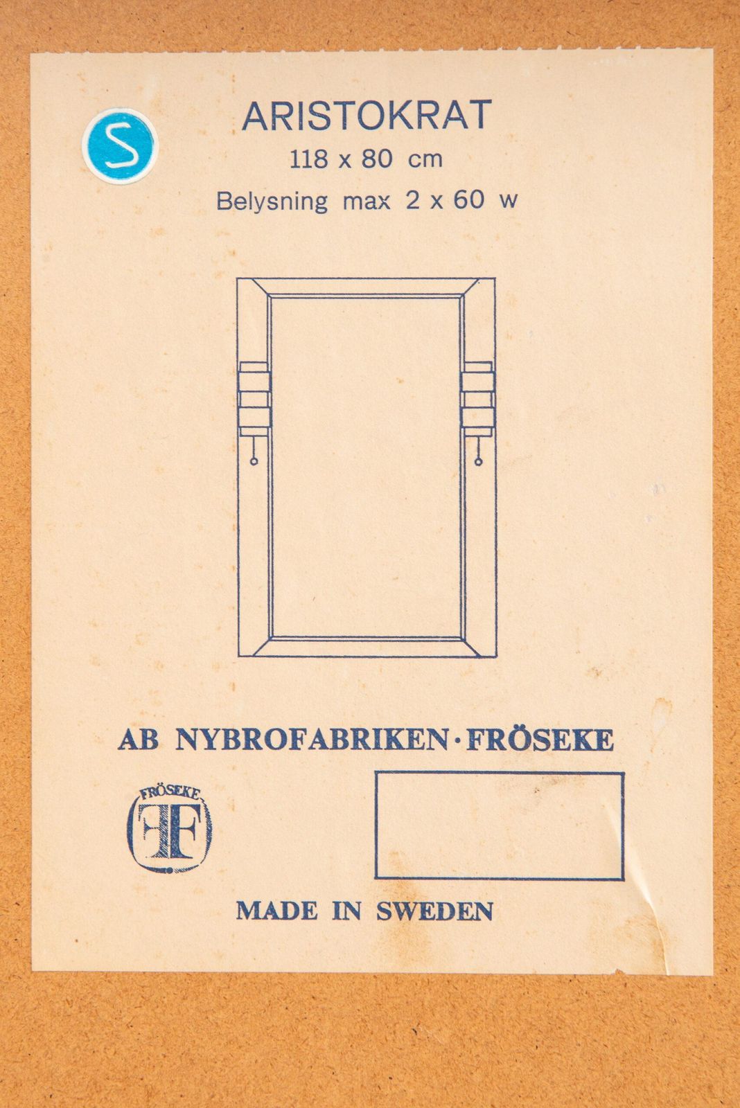 Mirror With Lamps Model Aristokrat By Fröseke Ab Nybrofabriken In Sweden photo Home Decor
