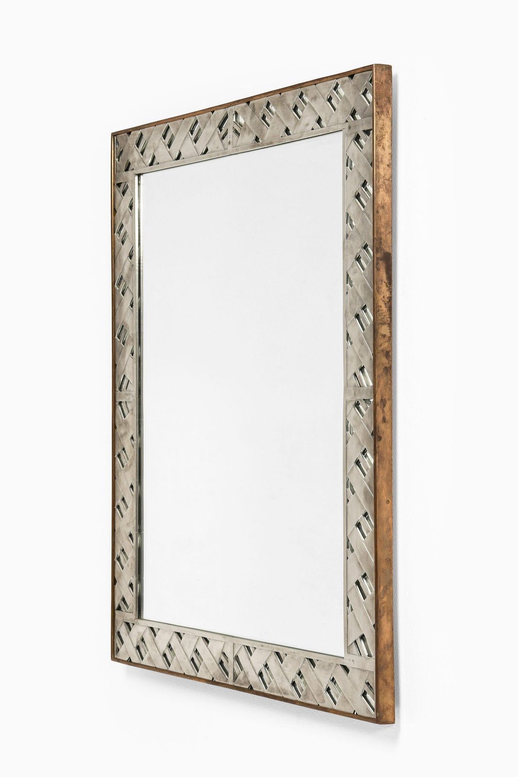 Mirror In Pewter With Brass Frame By Björn Trädgårdh, 1930 1934, Svenskt Tenn photo furniture
