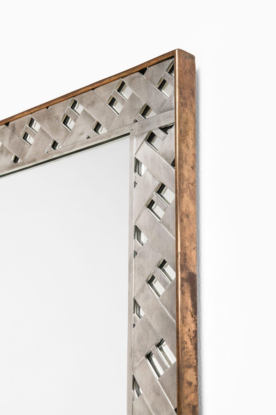 Mirror In Pewter With Brass Frame By Björn Trädgårdh, 1930 1934, Svenskt Tenn photo 50535.0