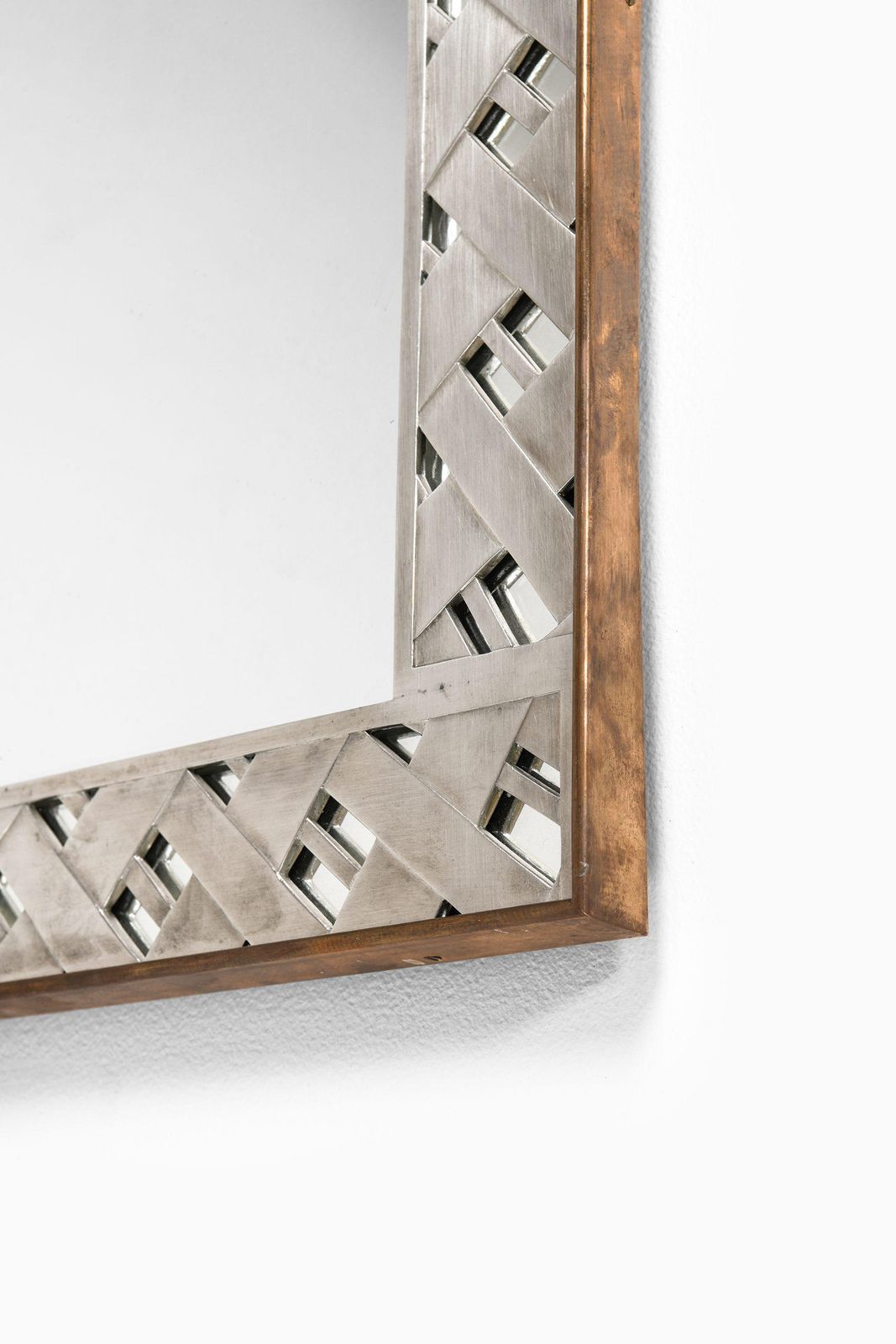 Mirror In Pewter With Brass Frame By Björn Trädgårdh, 1930 1934, Svenskt Tenn photo vinterior