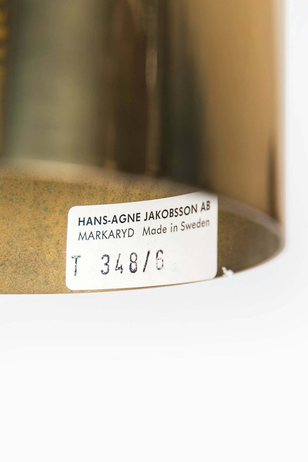 photo furniture Hans Agne Jakobsson Ceiling Lamp In Brass And Glass