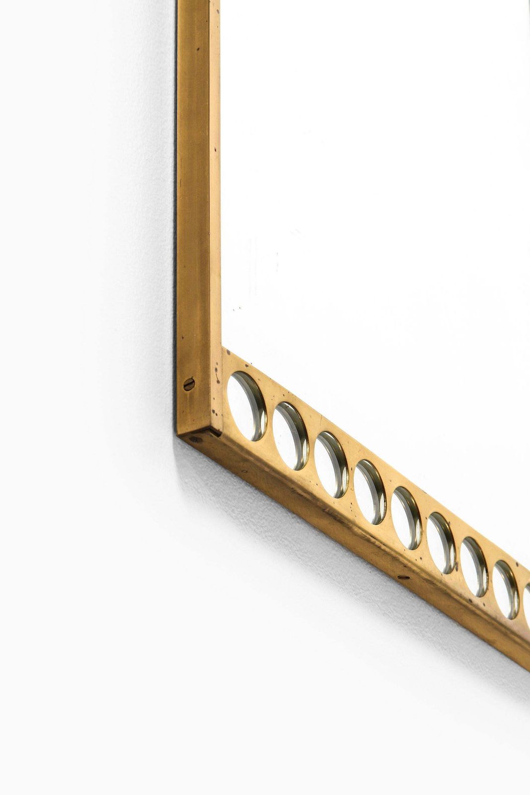 Very Rare Mirror In Brass By Fröseke Ab Nybrofabriken In Sweden, 1960's photo 7219.0