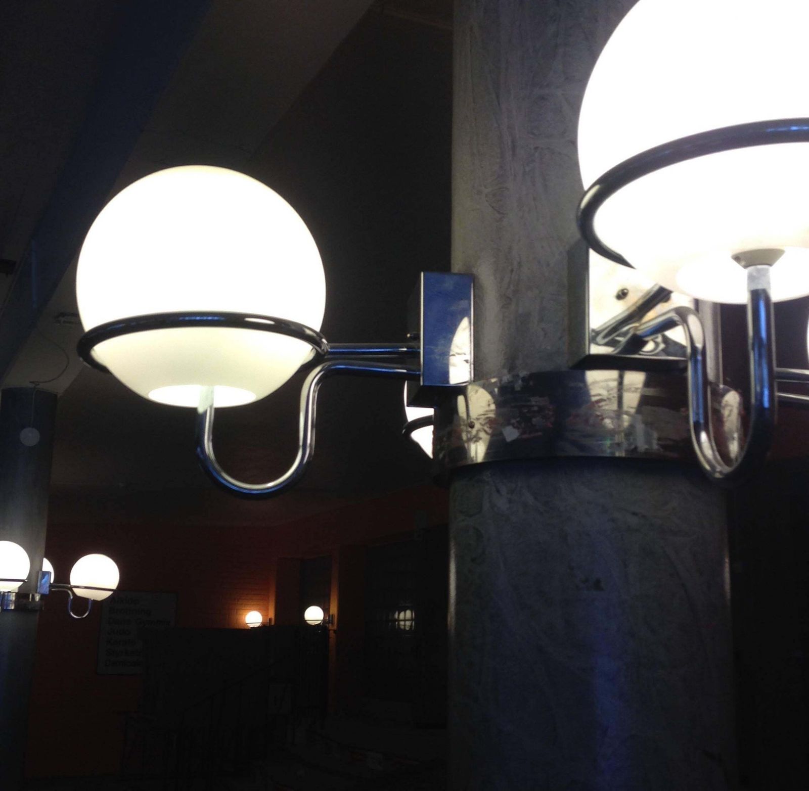 photo for sale Hans Agne Jakobsson Large Quantity Of Wall Lamps In Chrome And Opal Glass