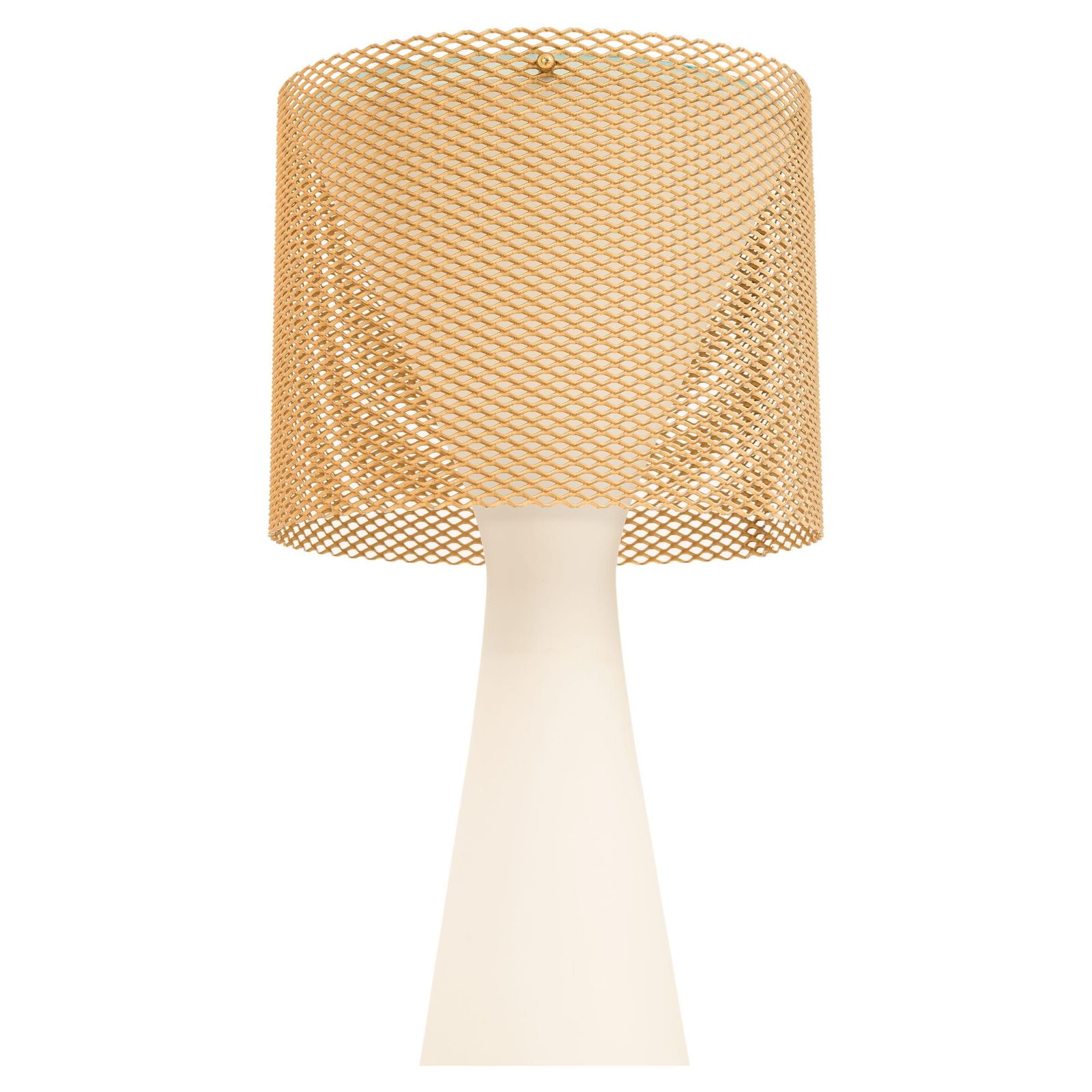 Table Lamps In Opaline Glass, Brass And Glass By Lisa Johansson Pape, 1950's