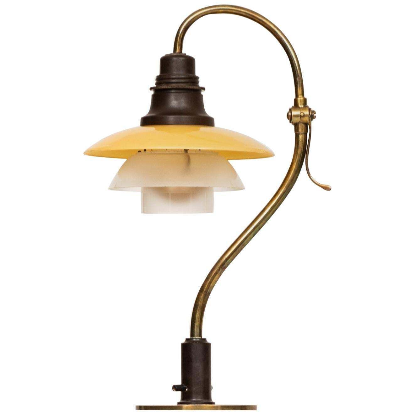 Poul Henningsen Table Lamp Model Ph 2/2 Produced By Louis Poulsen In Denmark