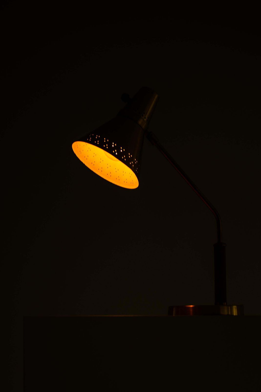 Table Lamp In Brass And Snakeskin Produced By Ab E. Hansson & Co In Sweden photo buy