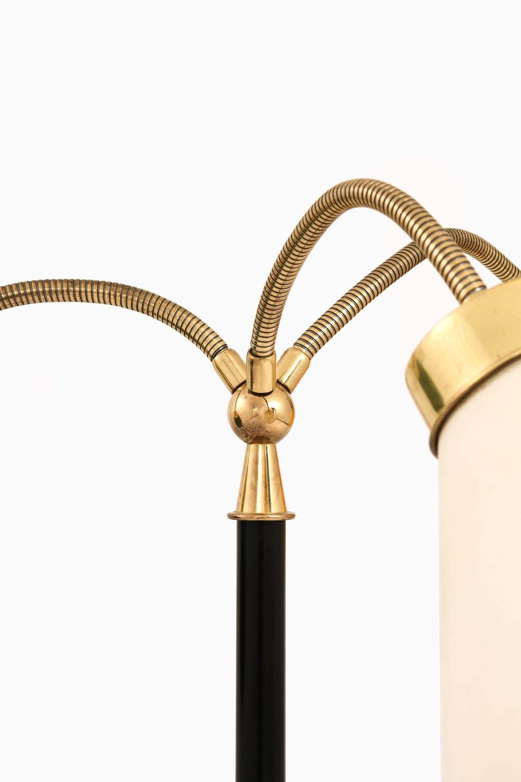 Floor Lamp In Brass, Black Metal And Original Shades By Josef Frank, 1938 photo furniture
