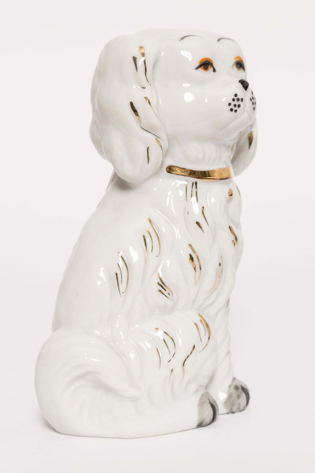 Mid Century Small White Spaniel Dog Sculpture, Italy, 1960s photo for sale