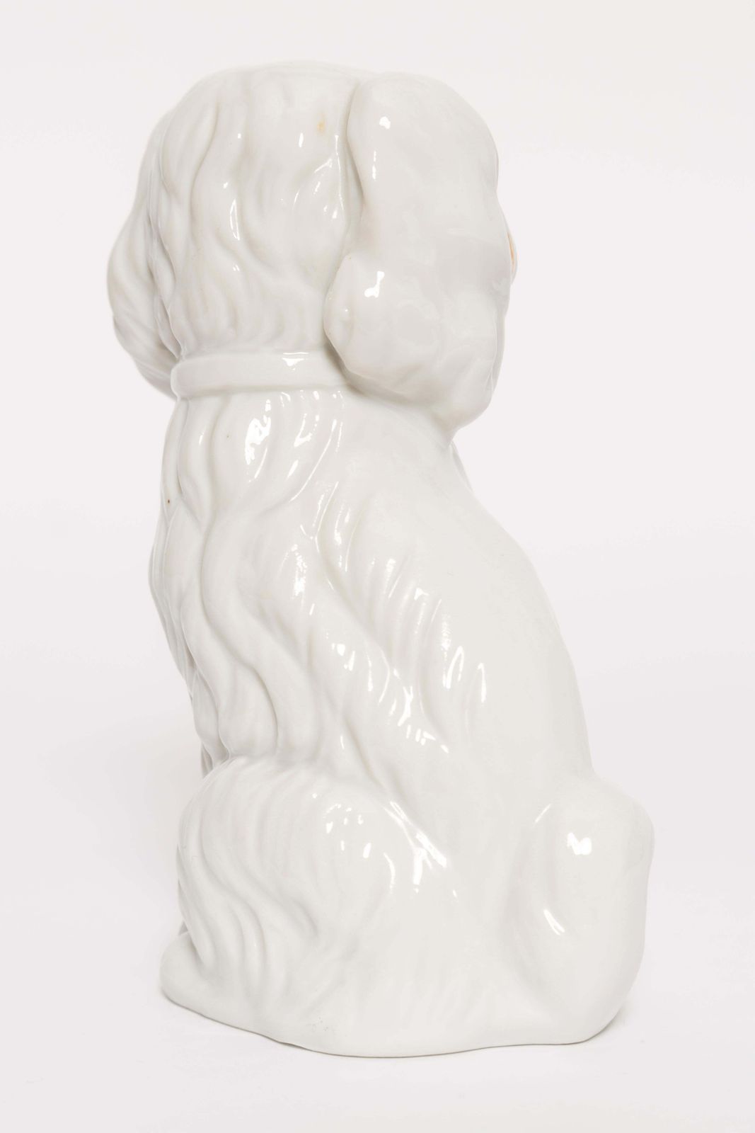 Mid Century Small White Spaniel Dog Sculpture, Italy, 1960s photo 68.0