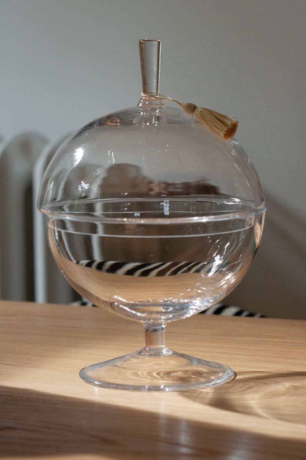Home Decor Big Mid Century Transparent Vase For Candy, Italy, 1960s photo