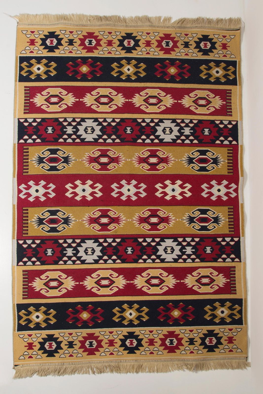 photo furniture Midcentury Boho Style Wool Carpet, 1960s