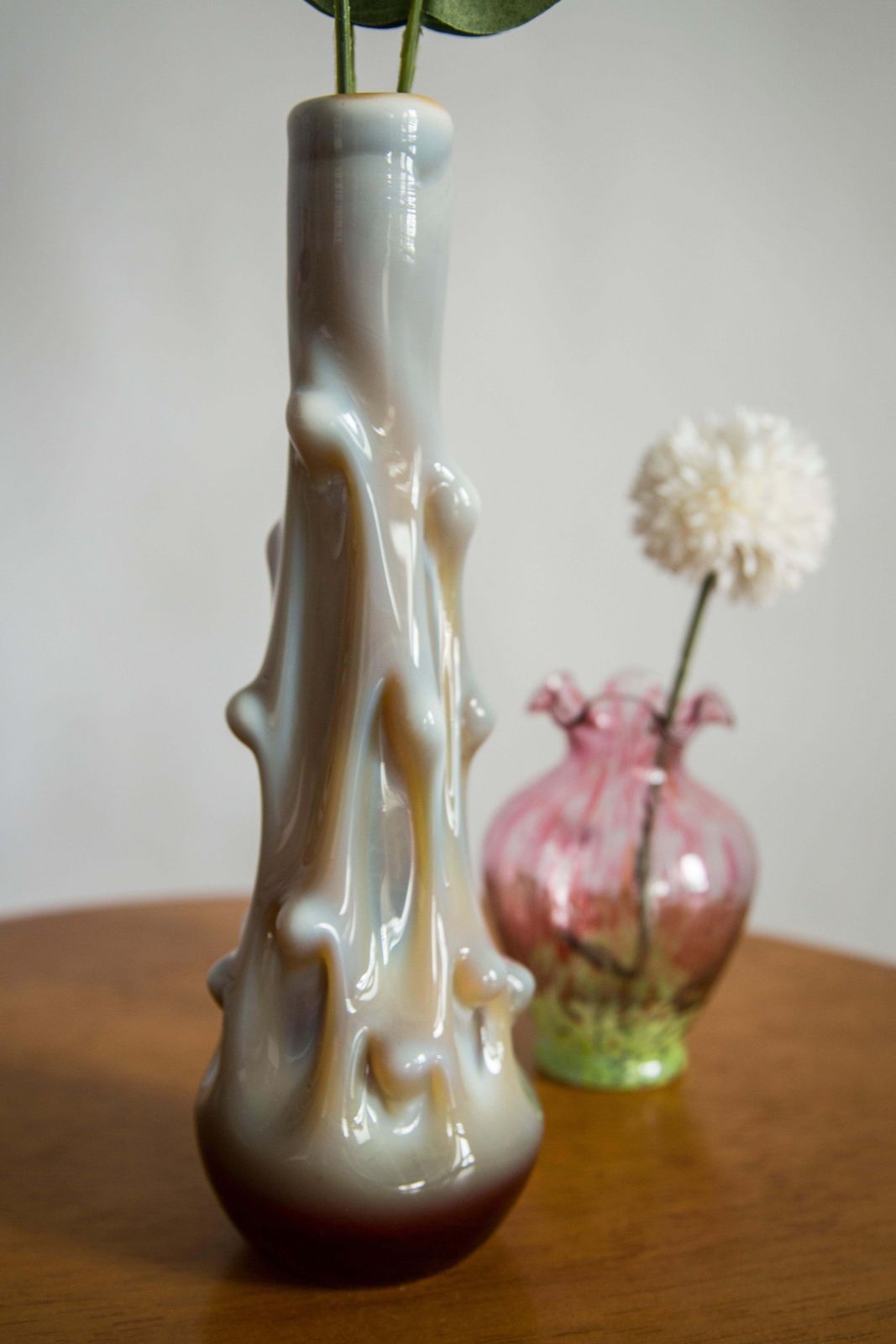 Mid Century Vintage Unique Artistic Glass Lava Vase, Tarnowiec, Europe, 1970s photo furniture