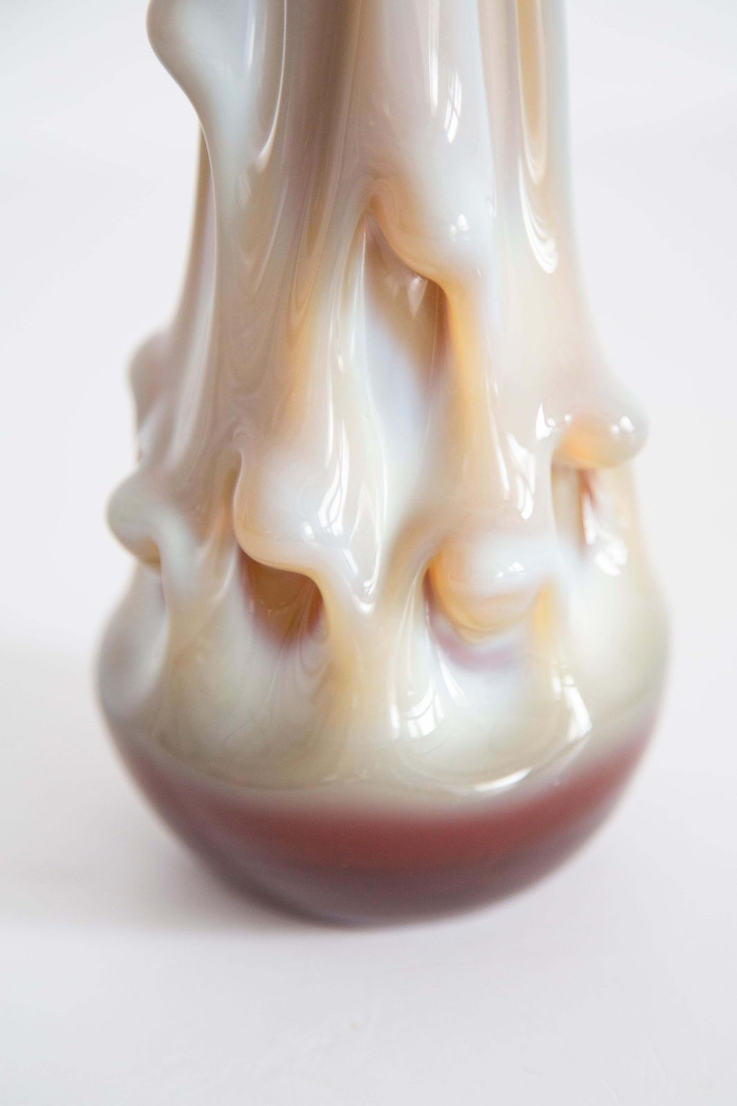 Mid Century Vintage Unique Artistic Glass Lava Vase, Tarnowiec, Europe, 1970s photo buy