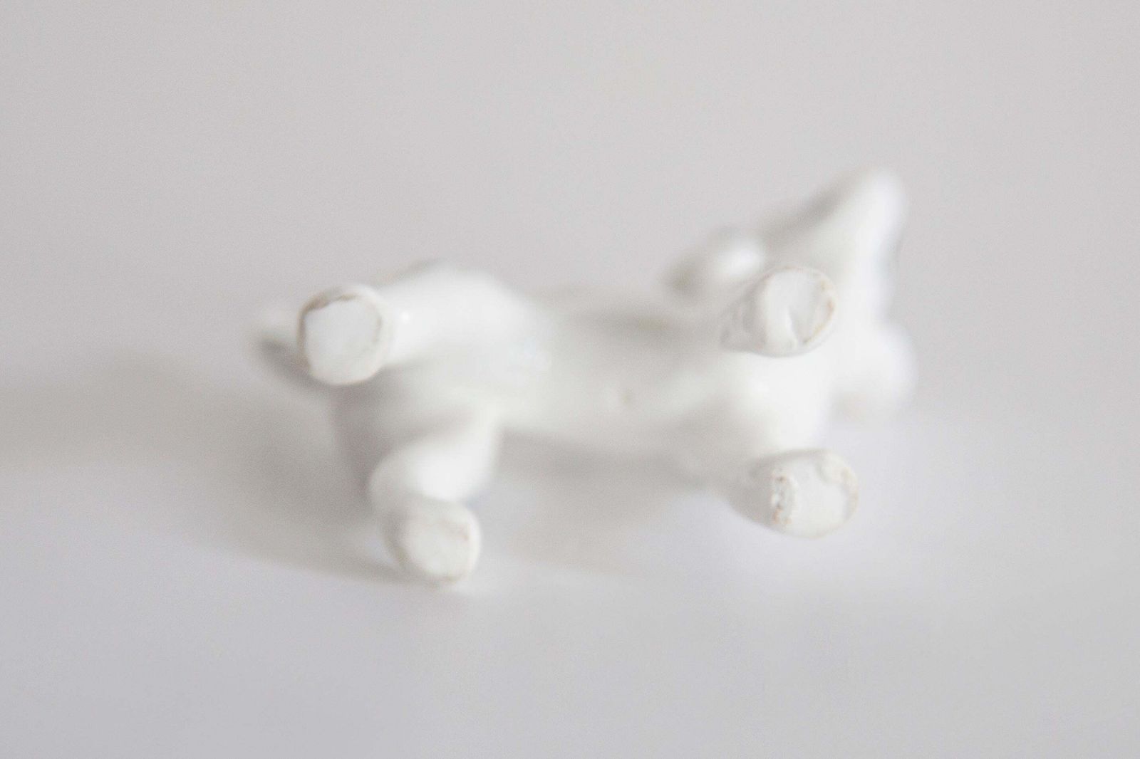 20th Century Mini White Dalmatian Dog Sculpture, Italy, 1960s photo vintage
