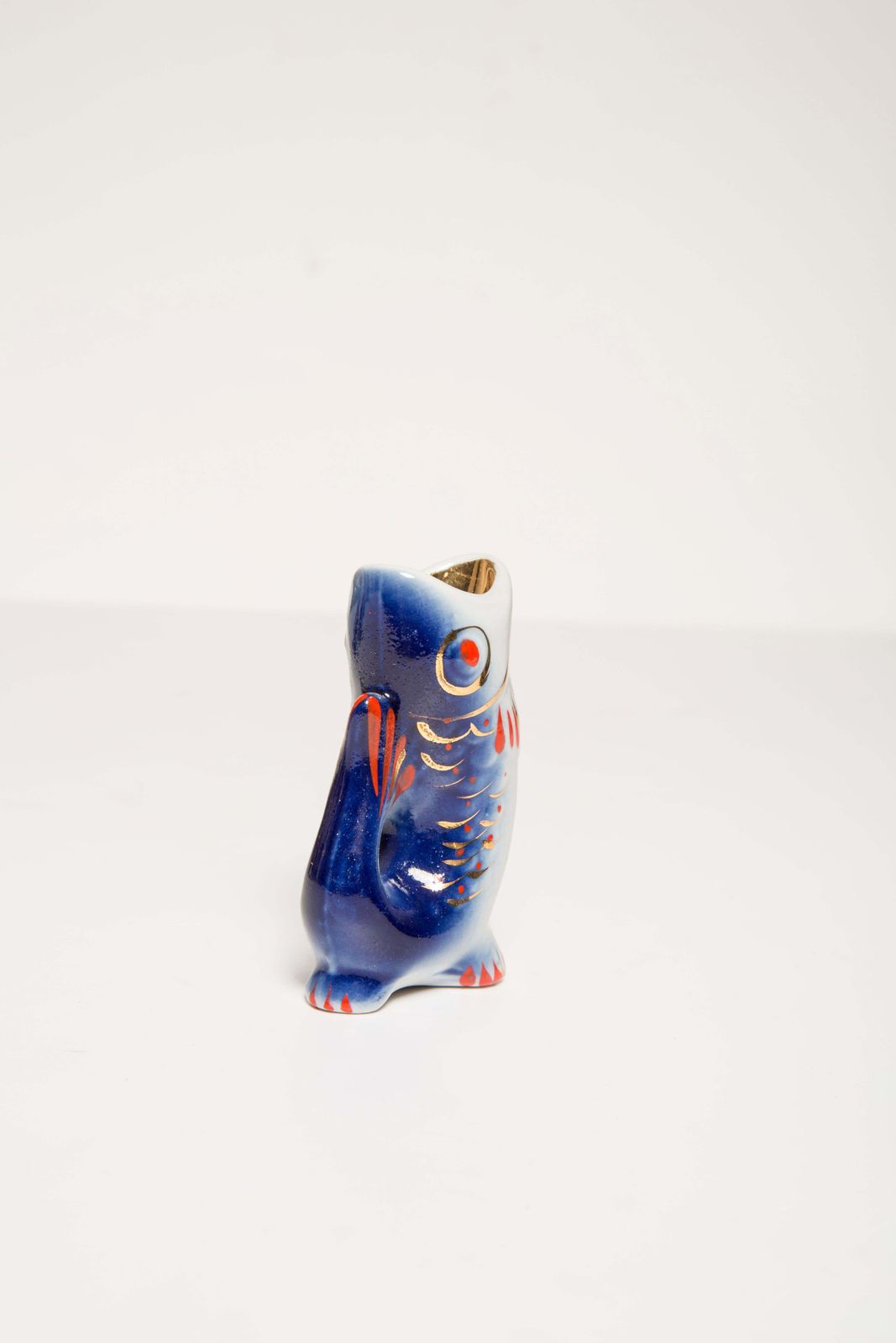 Home Decor Blue Fish Glass Decanter And Glasses, 20th Century, Europe, 1960s photo