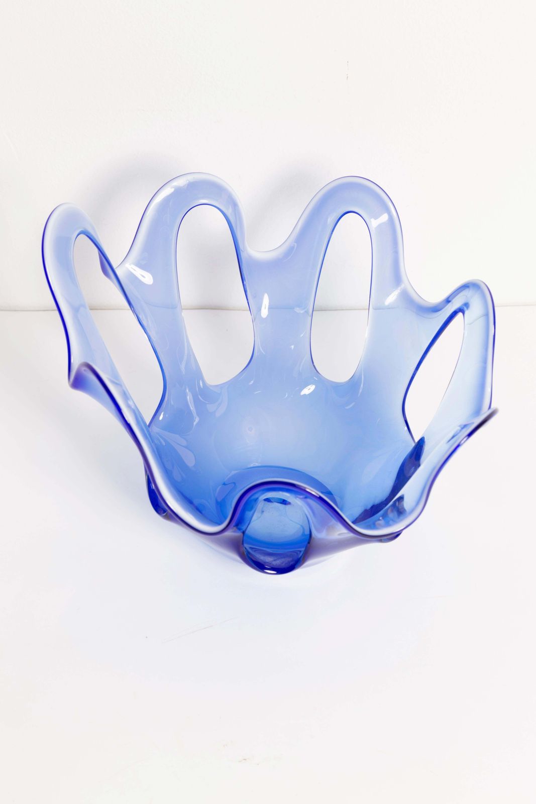 photo furniture Midcentury Blue Vase Candlestick, Europe, Poland, 1960s