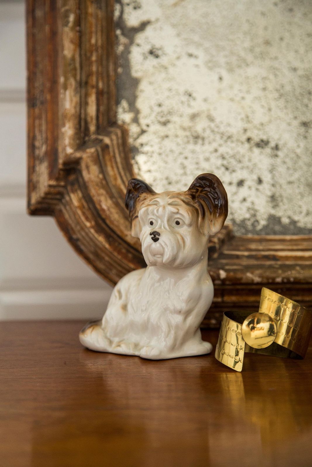 Midcentury Small White Terrier Dog Sculpture, Italy, 1960s photo 51.0
