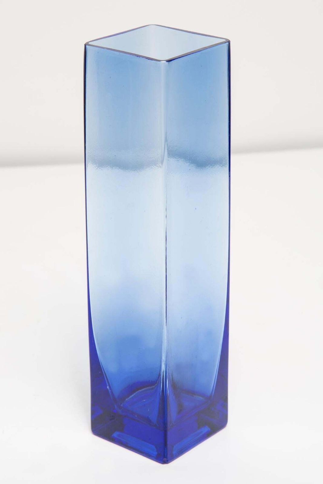 Mid Century Vintage Blue Glass Vase, Europe, 1960s photo vintage