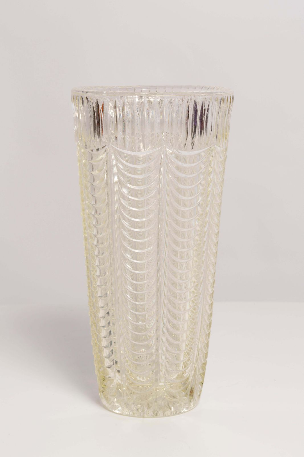 Mid Century Crystal Transparent Vase, Italy, 1960s photo furniture