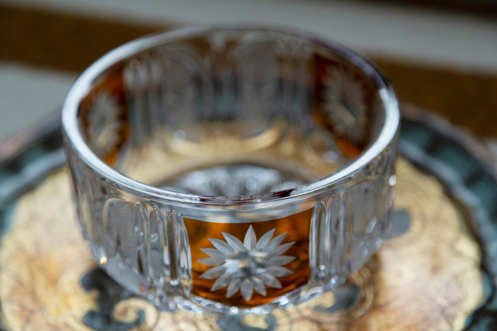 Midcentury Vintage Yellow Crystal Glass Sugar Bowl, Italy, 1960s photo Home Decor