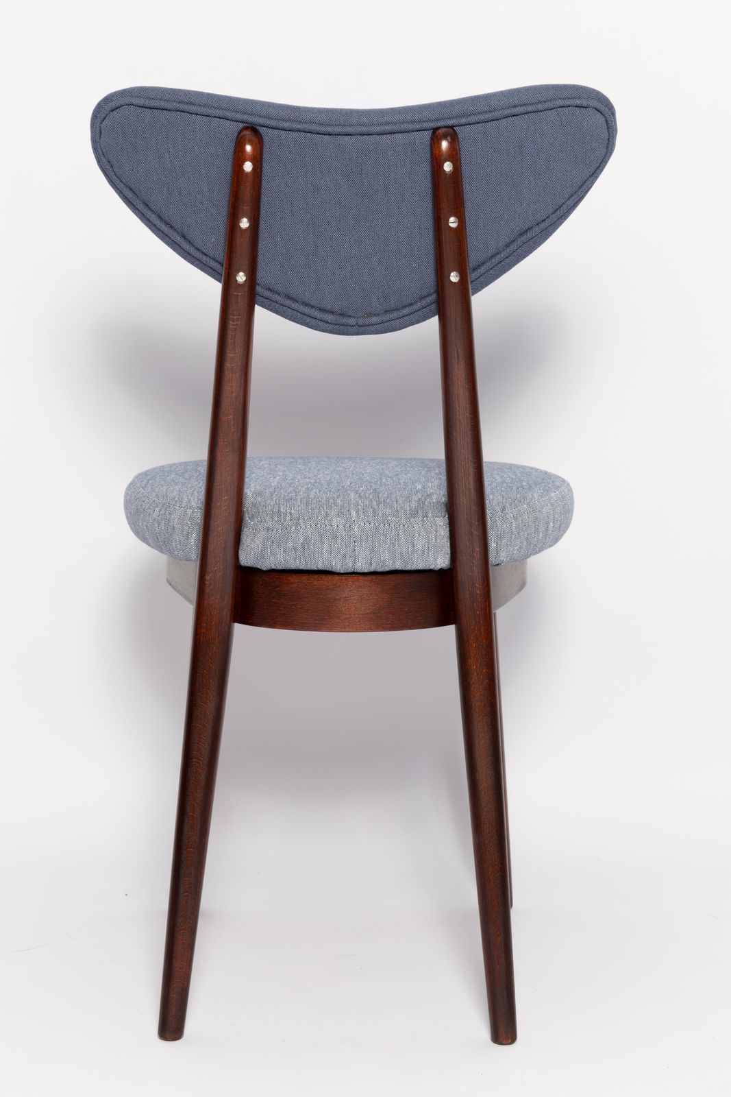 photo for sale Midcentury Light And Medium Blue Denim Heart Chair, Europe, 1960s