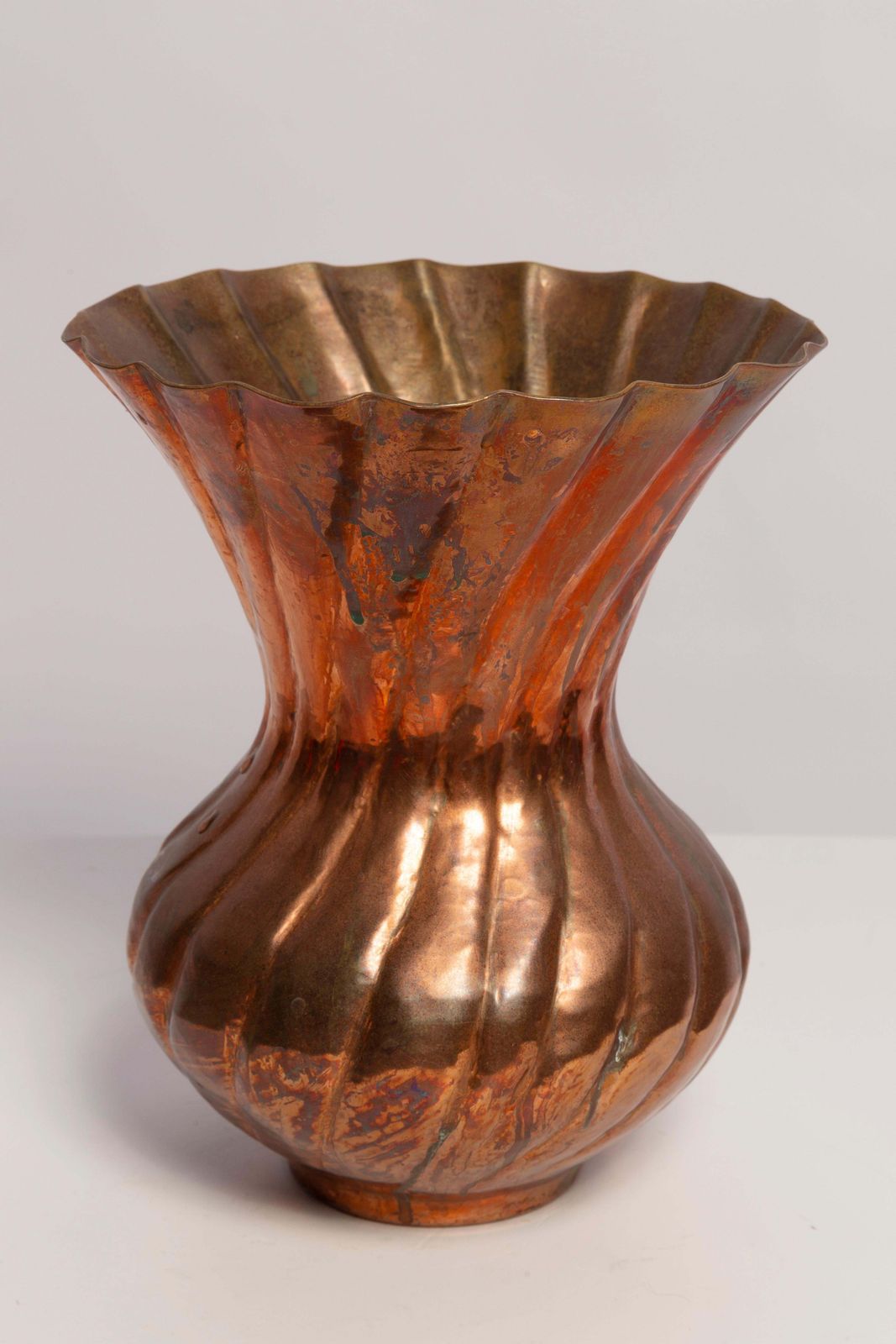 Mid Century Old Brass Vase, Italy, 1960s photo for sale