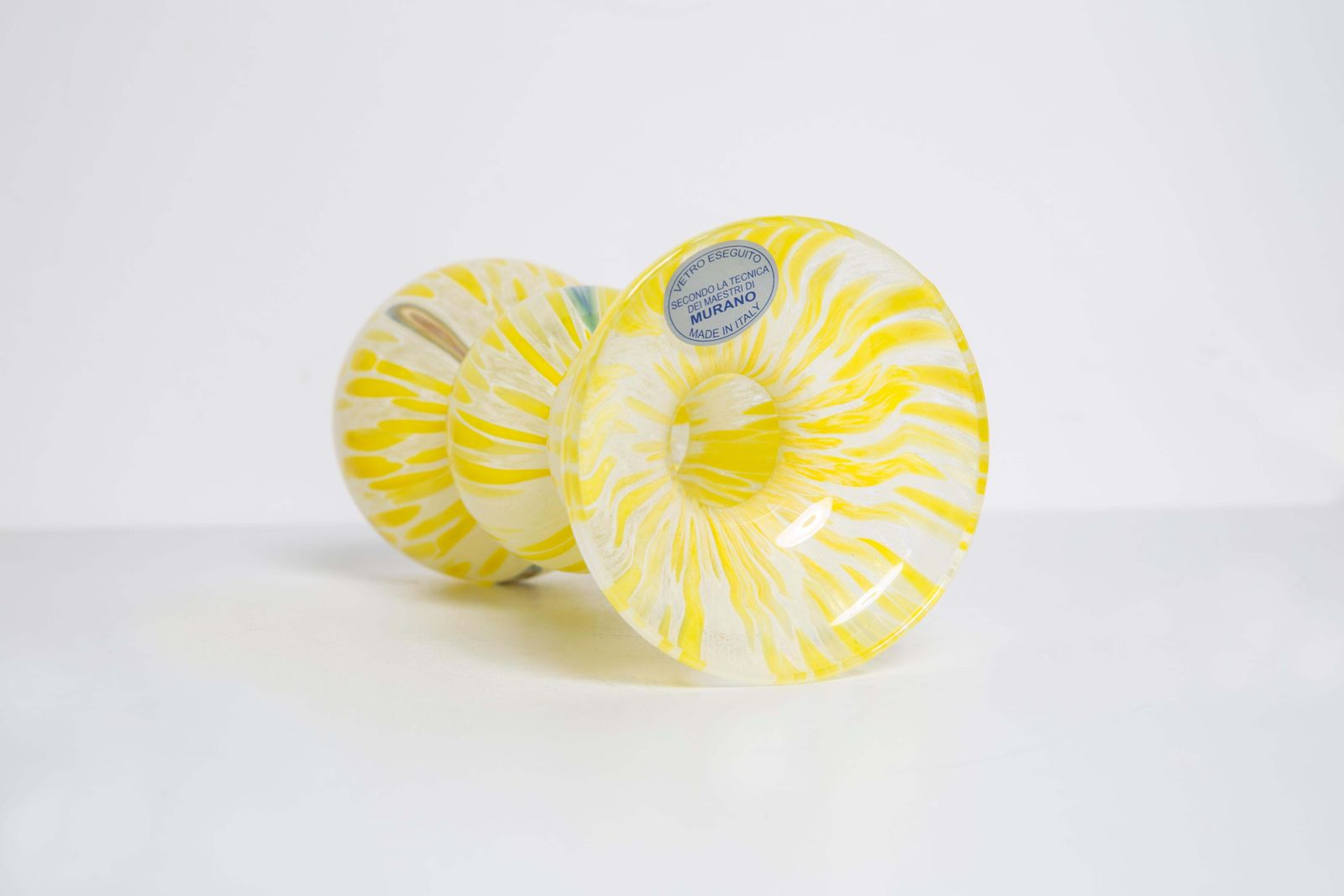 Midcentury Vintage Yellow Murano Vase, Italy, 1960s photo for sale