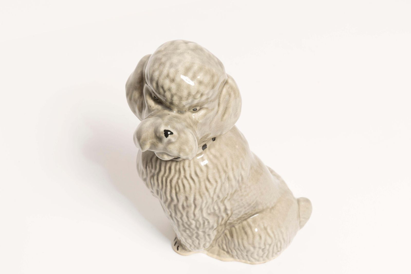 photo vinterior 20th Century Small Gray Poodle Dog Sculpture, Italy, 1960s