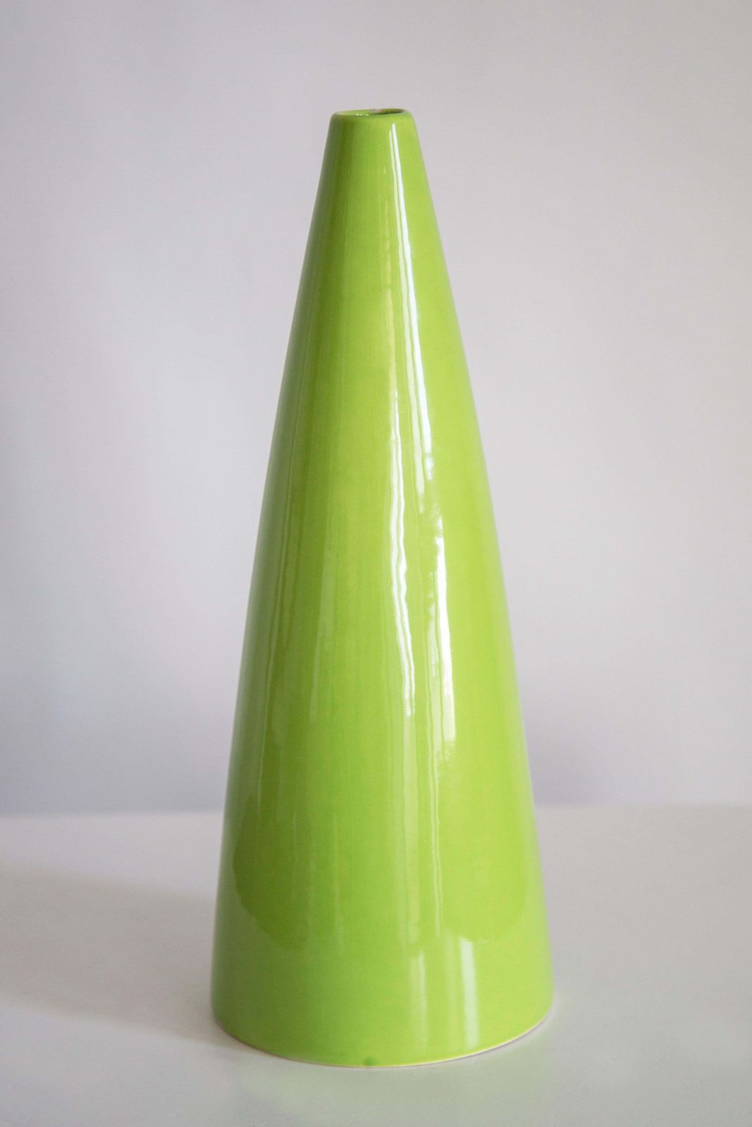 Mid Century Vintage Artistic Ceramic Green Vase, Europe, 1970s photo furniture