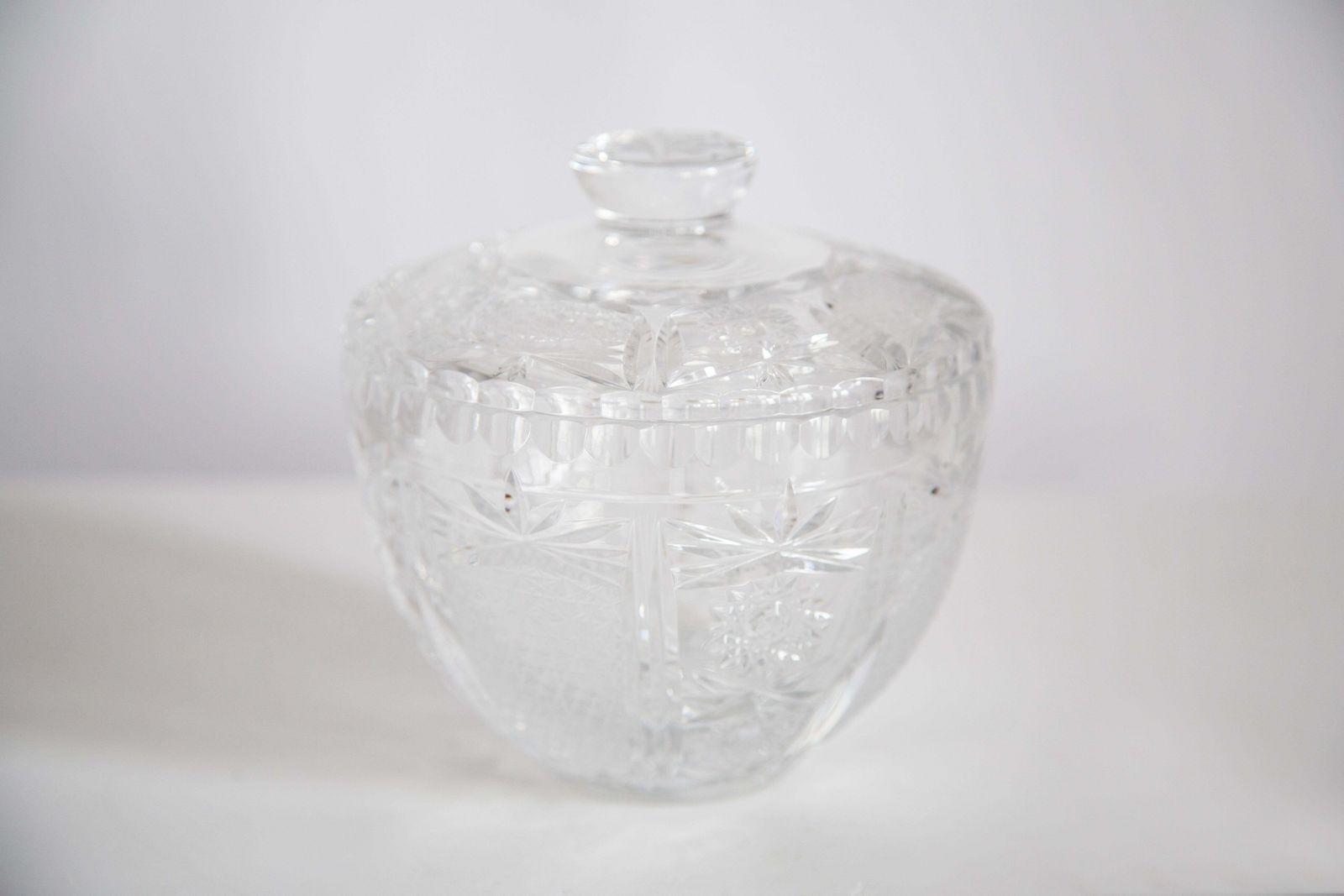 Mid Century Vintage Transparent Crystal Glass Sugar Bowl, Italy, 1960s photo furniture