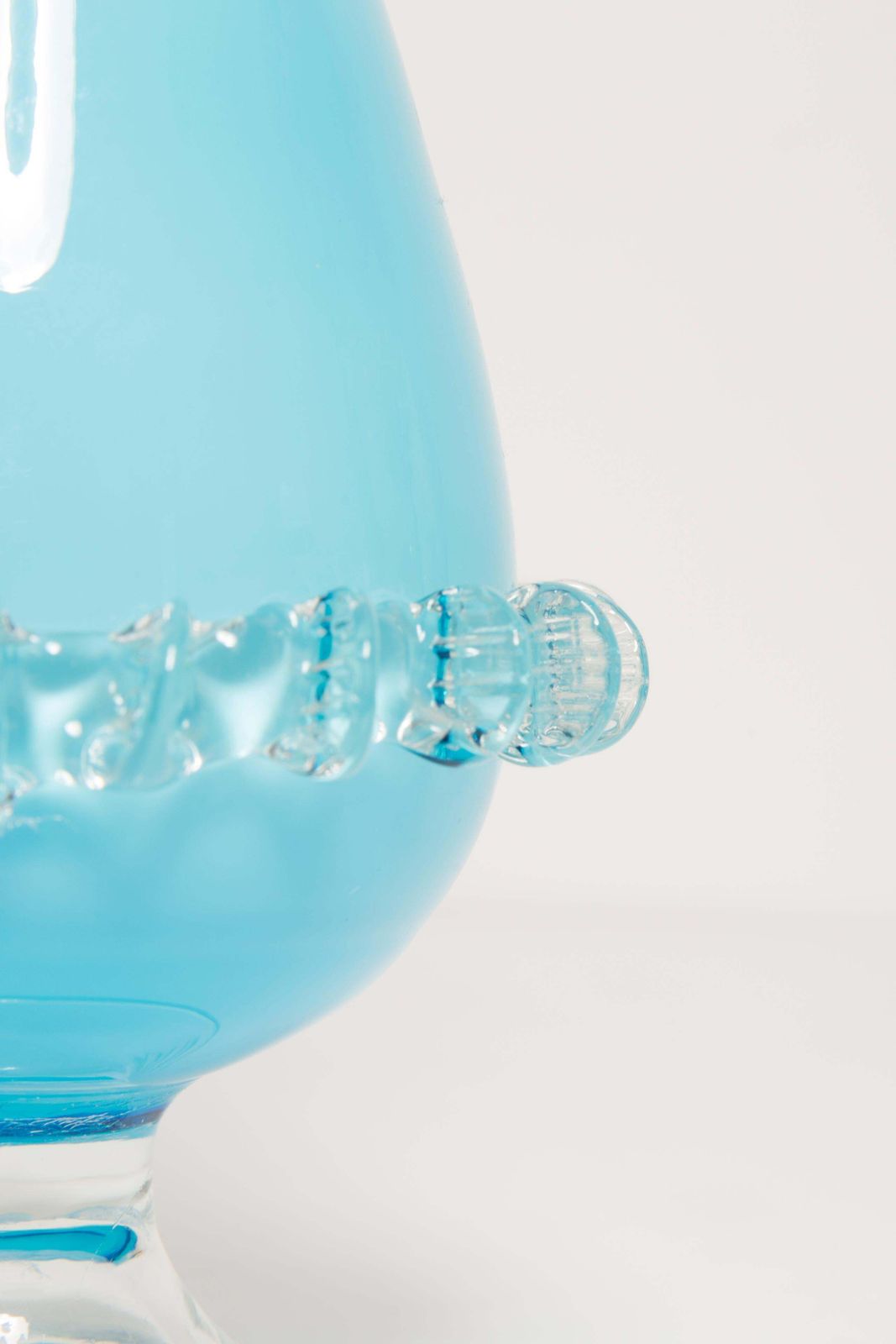Medium Mid Century Baby Blue Vase With Frill, Europe, 1960s photo buy