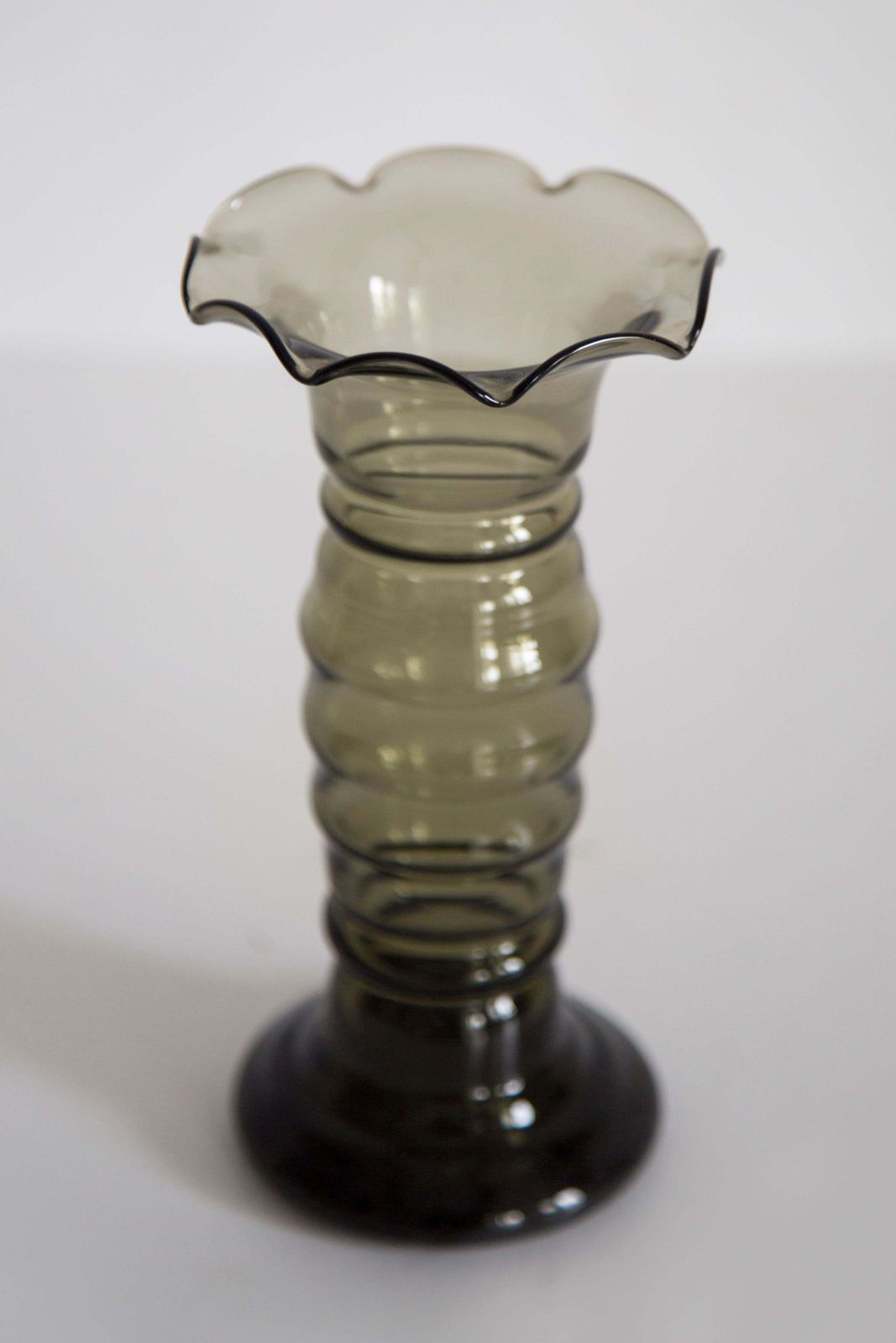 Mid Century Green Vase With Frill, Europe, 1960s photo 76.0