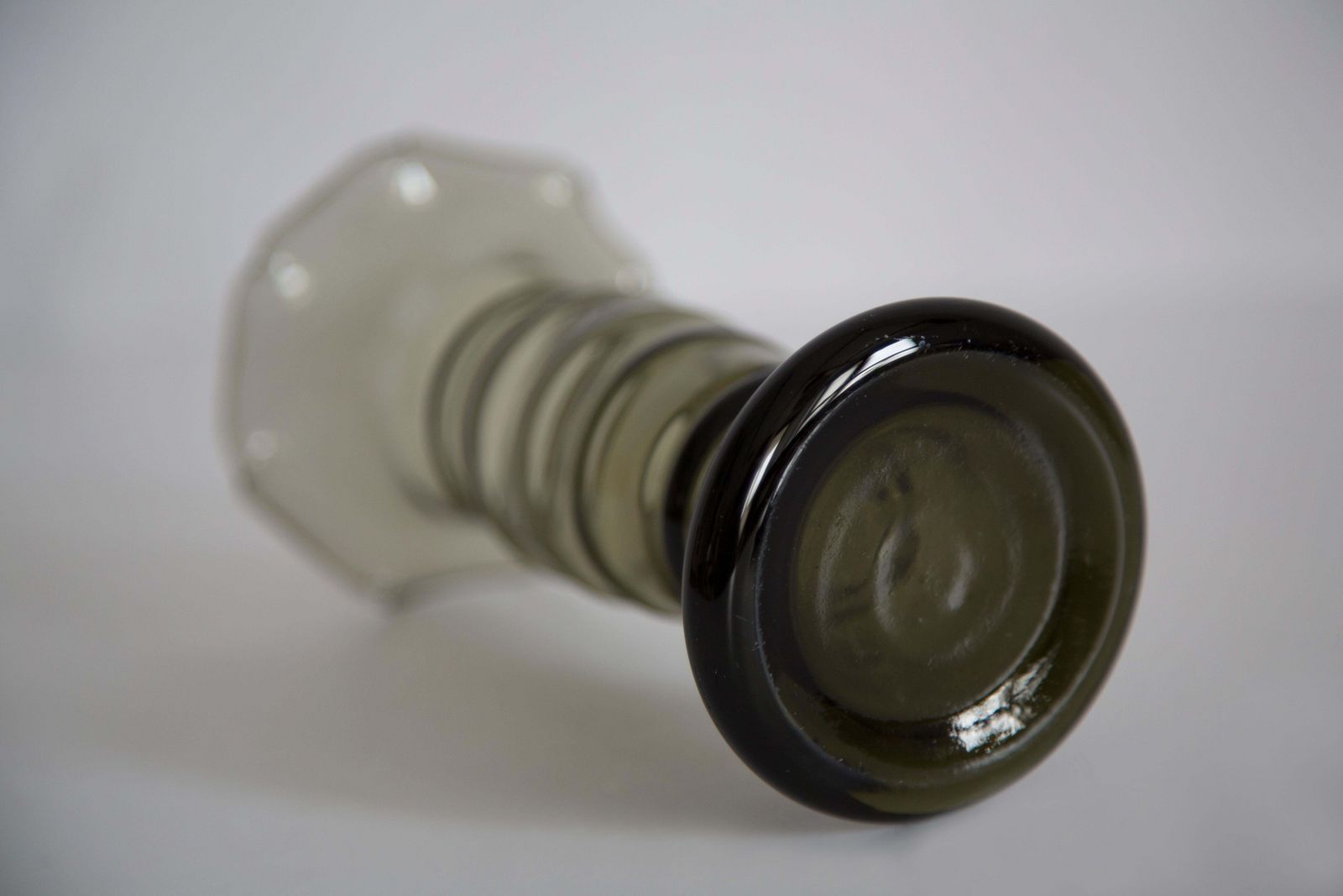 Mid Century Green Vase With Frill, Europe, 1960s photo vintage