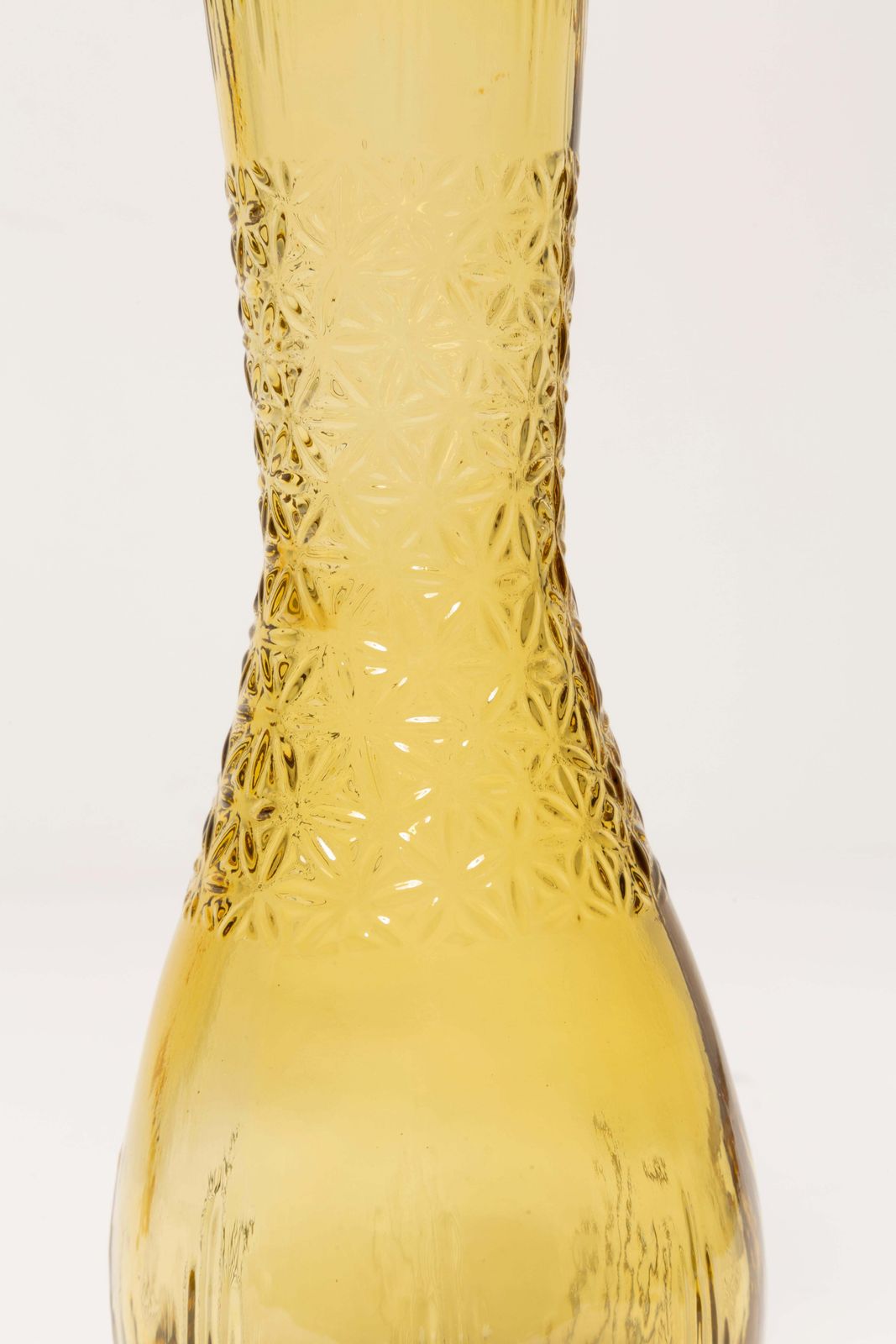 Midcentury Vintage Yellow Medium Glass Vase, Europe, 1960s photo vintage