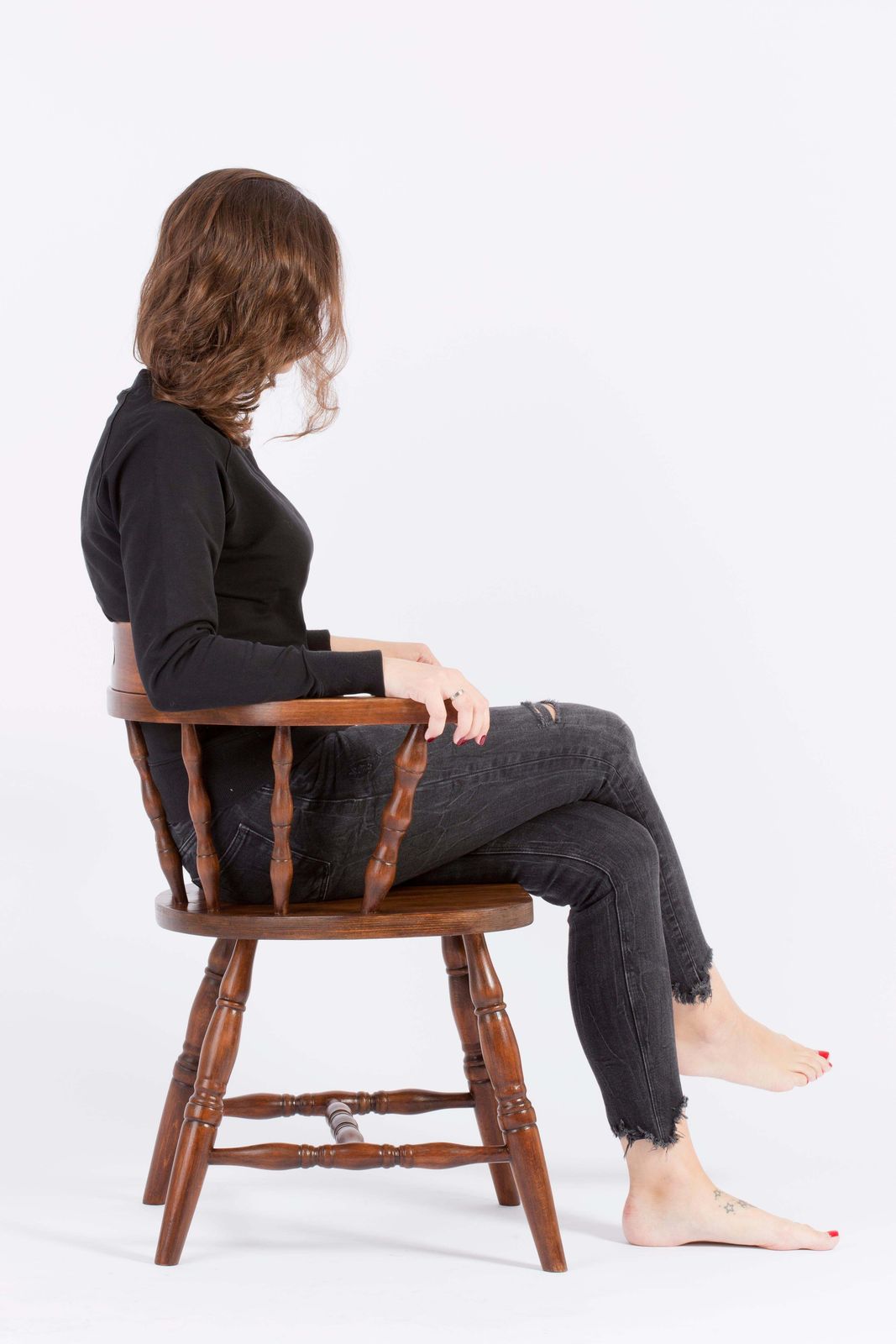 510.0 20th Century Dark Brown Beechwood Chair, 1960s photo