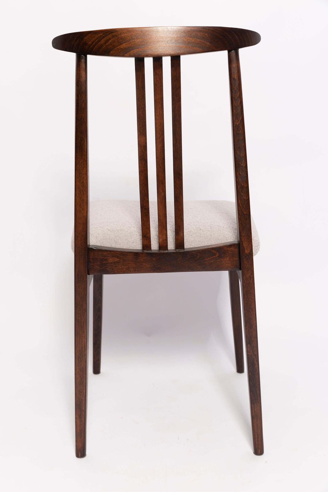 Mid Century Linen Boucle Chair, Walnut, Designed By M. Zielinski, Europe, 1960s photo buy