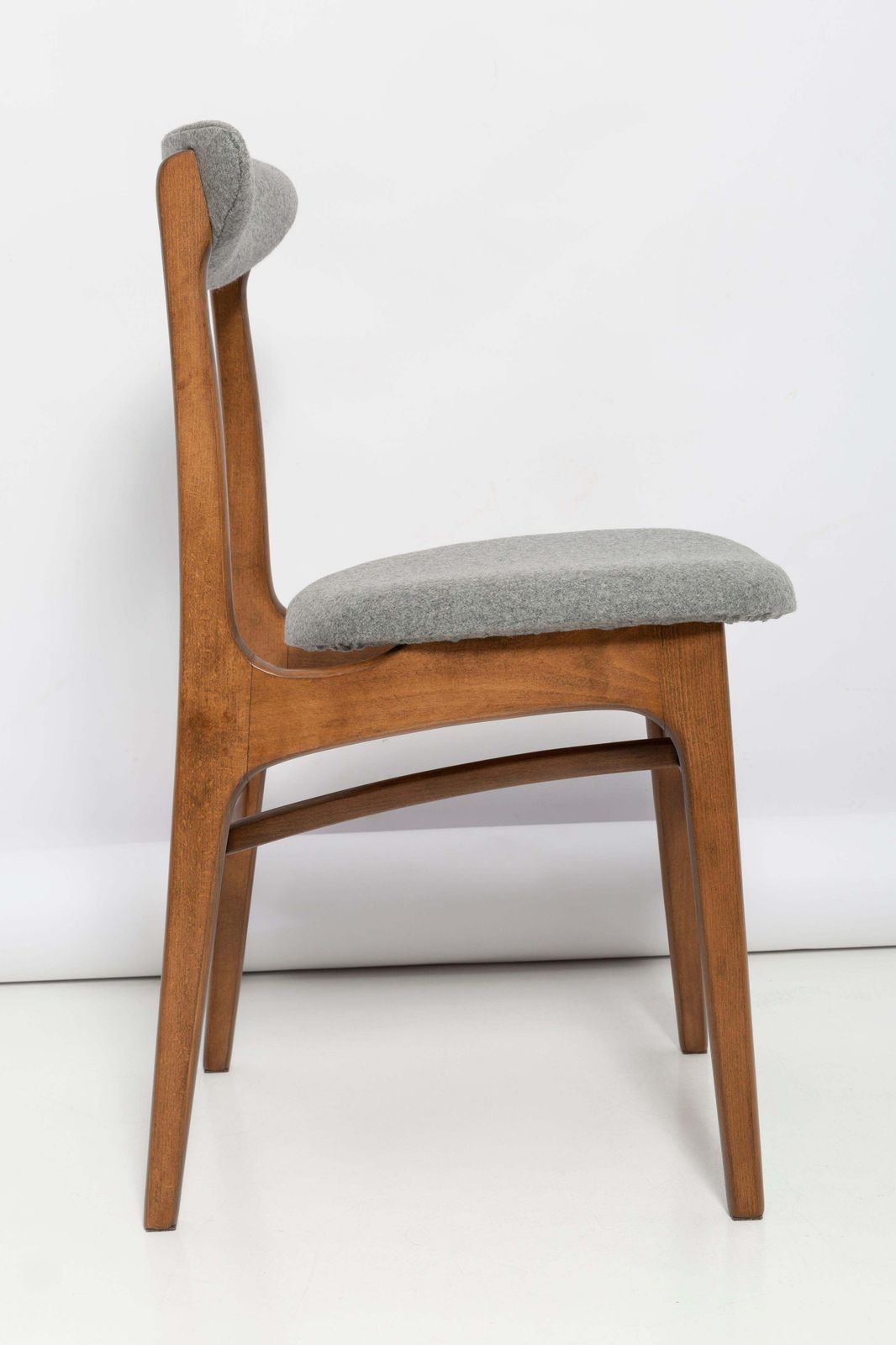 Mid Century Gray Wool Chair Designed By Rajmund Halas, Poland, 1960s photo vinterior